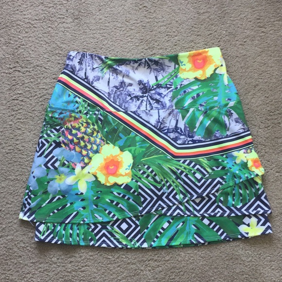 Lucky in Love Dresses & Skirts - Luky and love skirt tropical with short size M